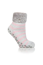 Load image into Gallery viewer, Heat Holders Lounge Stripe Sock - Silver/Grey