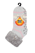 Load image into Gallery viewer, Heat Holders Lounge Stripe Sock - Silver/Grey