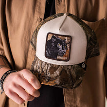 Load image into Gallery viewer, Realtree Edge Black Panther Trucker
