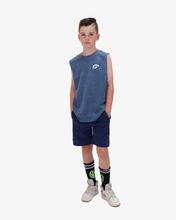 Load image into Gallery viewer, Blue Wash Smiley Tank
