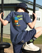 Load image into Gallery viewer, Blue Wash Croc Skater Tee
