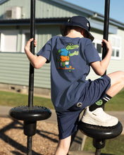Load image into Gallery viewer, Blue Wash Croc Skater Tee
