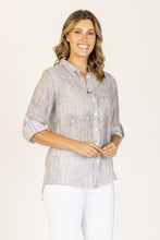 Load image into Gallery viewer, Velora Shirt - Taupe Stripe
