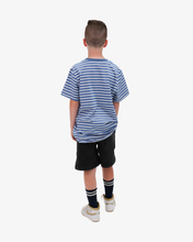 Load image into Gallery viewer, Blue Striped Smile Tee
