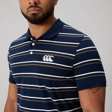 Load image into Gallery viewer, Yarn Dye Stripe Polo - Navy
