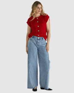 Zadie Vest - Poppy Red