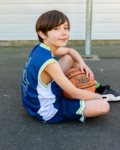 Load image into Gallery viewer, Navy/Wht BOB Slam Dunk Tank
