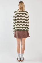 Load image into Gallery viewer, Nikkita Wavy Stripe Knit - Cream/Olive
