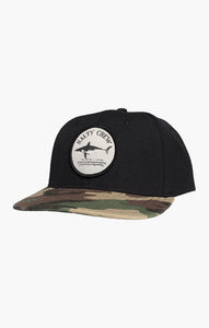 Bruce 6 Panel Cap - Black/Camo