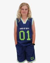 Load image into Gallery viewer, Navy/Wht BOB Slam Dunk Tank
