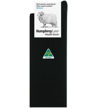 Load image into Gallery viewer, Humphrey Law Health Sock - Plain Black
