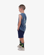 Load image into Gallery viewer, Blue Wash Smiley Tank
