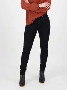 Basket Weave Skinny Jean - Black