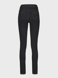 Basket Weave Skinny Jean - Black