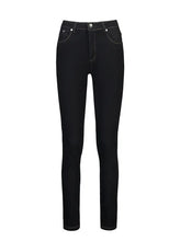 Load image into Gallery viewer, Basket Weave Skinny Jean - Black
