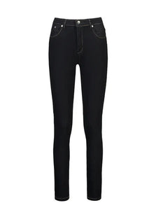 Basket Weave Skinny Jean - Black