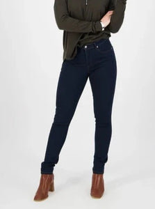 Basket Weave Skinny Jean - Indigo