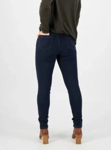 Basket Weave Skinny Jean - Indigo