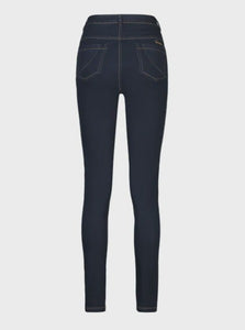 Basket Weave Skinny Jean - Indigo