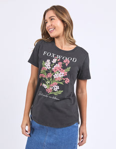 Flowers Tee - Washed Black