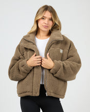 Load image into Gallery viewer, Cosy Club Teddy Jacket - Mocha
