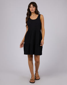 Linen Mini Dress - Black