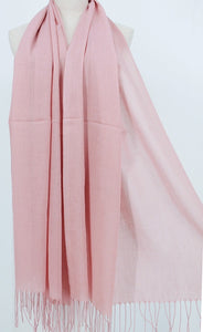 Pink Tassel Scarf - Pink