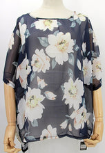 Load image into Gallery viewer, Floral Summer Top - Navy
