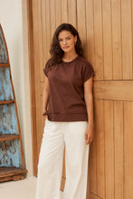 Load image into Gallery viewer, Shirley Short Sleeve Tee - Chocolate Brown
