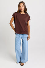 Load image into Gallery viewer, Shirley Short Sleeve Tee - Chocolate Brown
