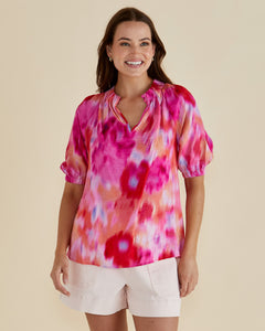 Joanne Blouse - Floral Abstract Print