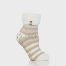 Load image into Gallery viewer, Ladies Stripe Aberfeldy Lounge Sock - Oat
