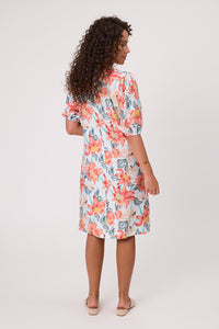 Verona Flower Dress - Aqua