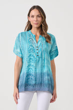 Load image into Gallery viewer, Multi Block Print with Lace Hem Blouse
