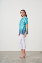 Load image into Gallery viewer, Multi Block Print with Lace Hem Blouse
