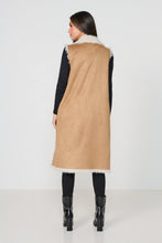 Load image into Gallery viewer, Reversible Long Vest - Faux Mongolian &amp; Suede
