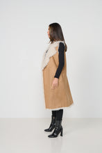 Load image into Gallery viewer, Reversible Long Vest - Faux Mongolian &amp; Suede
