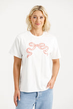Load image into Gallery viewer, Chris Tee - White with Blossom Berry Bow
