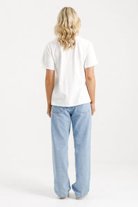 Chris Tee - White with Blossom Berry Bow