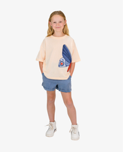 Load image into Gallery viewer, Cream Mini Flutter Tee
