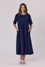 Load image into Gallery viewer, Havana Linen Long Dress - Navy
