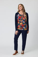 Load image into Gallery viewer, Alice Print Front Top - Navy
