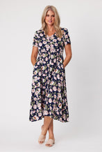 Load image into Gallery viewer, Tegan Shirred Waist Dress - Navy
