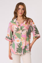 Load image into Gallery viewer, Sofia Printed Tie Side Shirt -Pink
