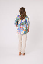 Load image into Gallery viewer, Sofia Printed Tie Side Shirt - Blue

