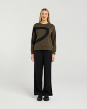 Load image into Gallery viewer, Amara Sweat - Khaki &amp; Black
