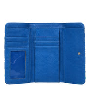 Load image into Gallery viewer, Hazy Daze Tri-Fold Wallet - Dutch Blue Flower
