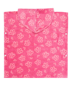 Stay Magical Printed Hooded Towel - Pink Cosmos Flip Flowers