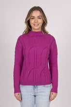 Load image into Gallery viewer, Funnel Neck Pullover with Cable Detail
