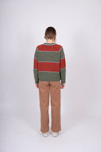 Mohair Block Stripe Pullover
